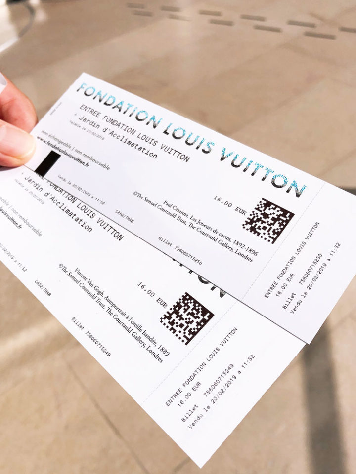 Fondation Louis Vuittonのチケット