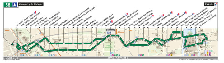 Paris Bus Line 58