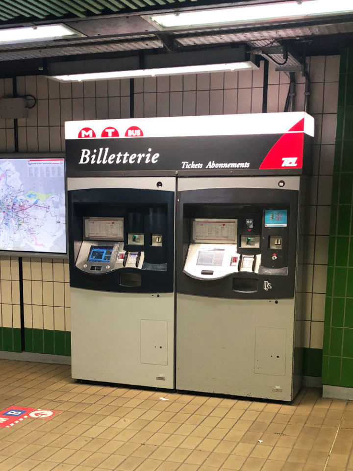 Metro ticket machines.