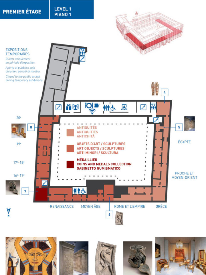 リヨン美術館　館内マップ
