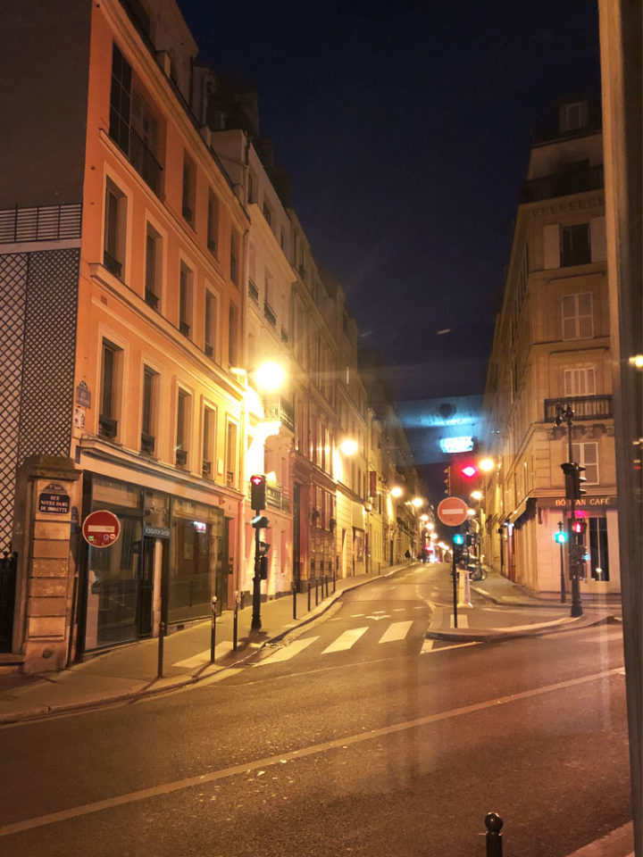The streets of Paris in the early morning.