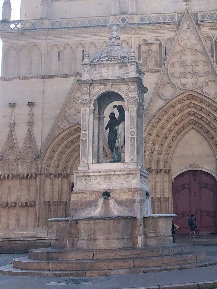 Sculpture in the fountain.