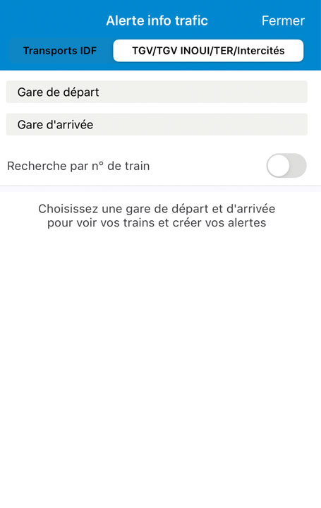 TGVをタップします。
