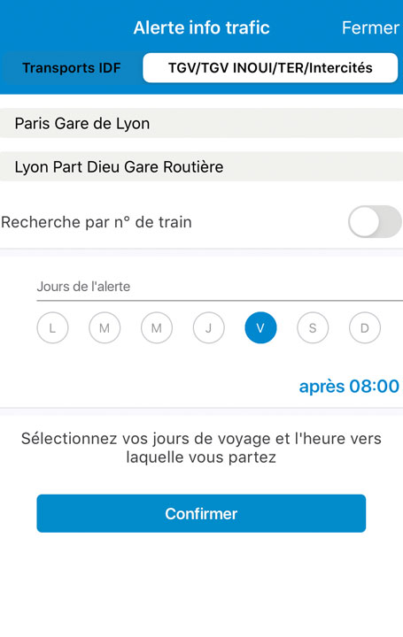 SNCF アプリ