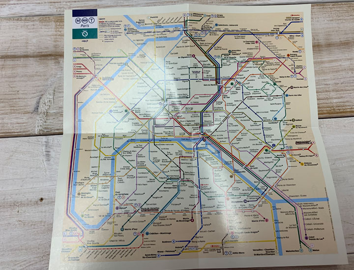 Map of Paris.
