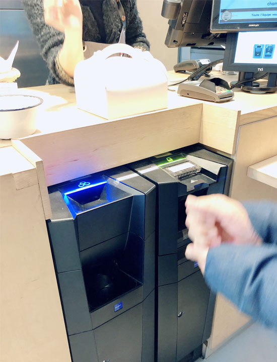 Automated cash registers.