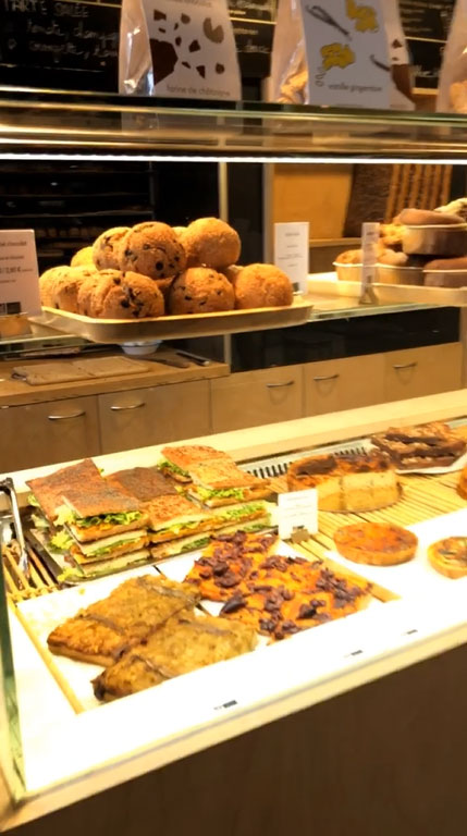 Lots of bread in the showcase.