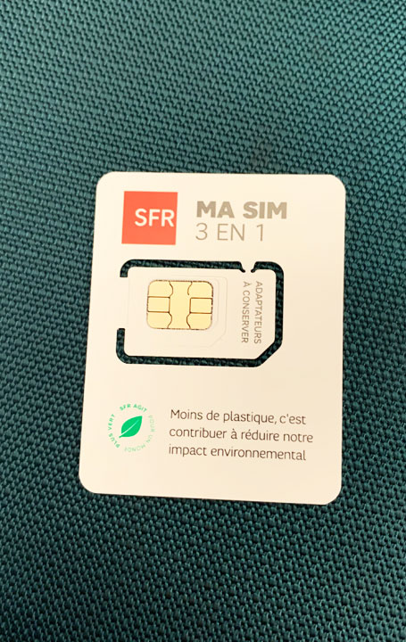 SIM card body.
