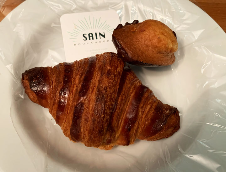 Croissants and madeleines.