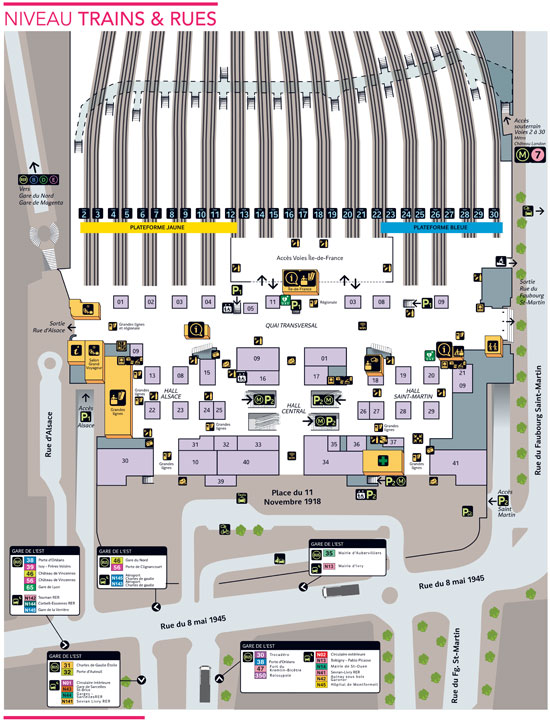 Map of East Station premises