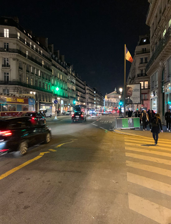 Opera Street at night