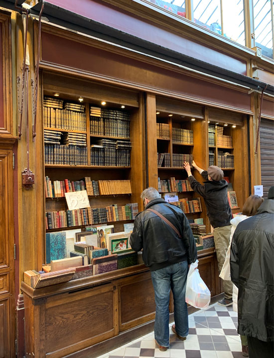 Many people stop at second-hand bookshops.
