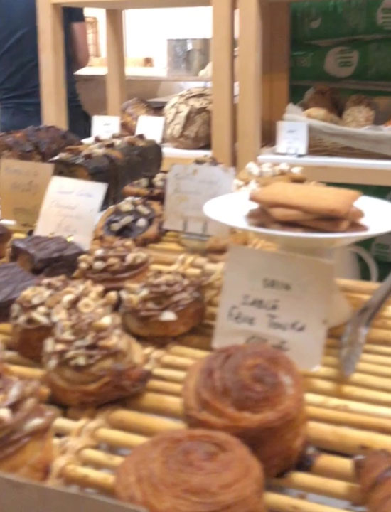 Lots of different types of bread are made.