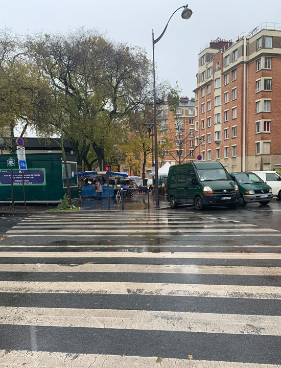 Intersection of Marc Sangnier and Georges Lafenestre streets.