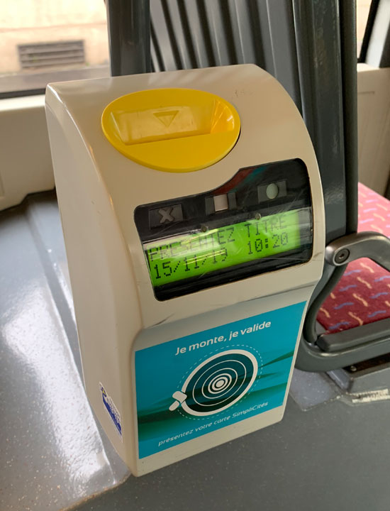 Bus self-service check-in machines .