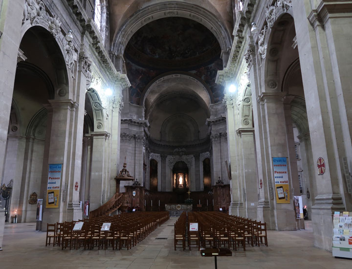 This is an interior view of Notre Dame de l'Annonciation.