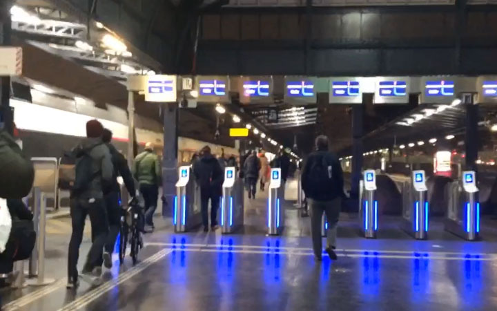 TGV ticket gates.