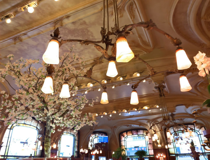 Art Nouveau chandeliers.