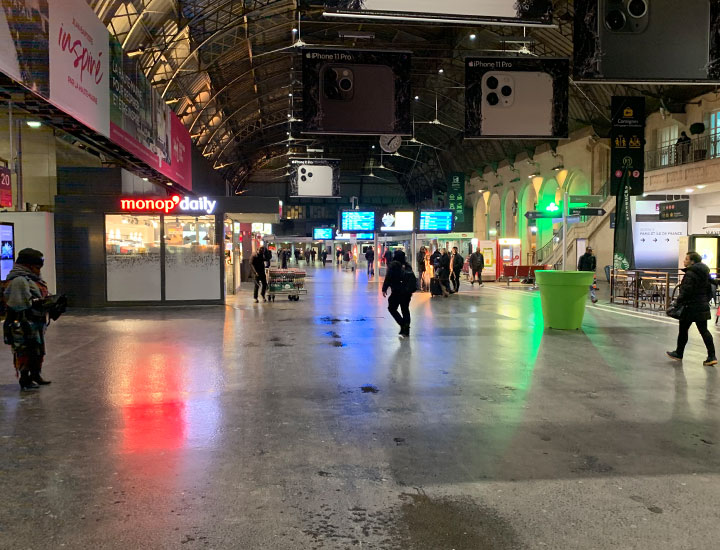 View of the premises of Paris East Station.