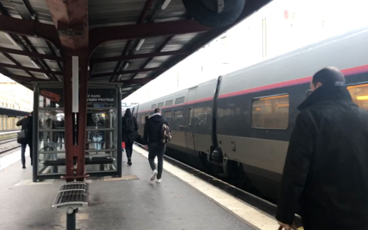 Nancy station platform.