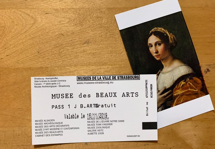 Strasbourg Museum admission ticket.