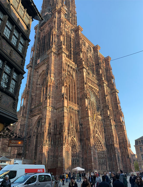 Overall view of Strasbourg Cathedral.