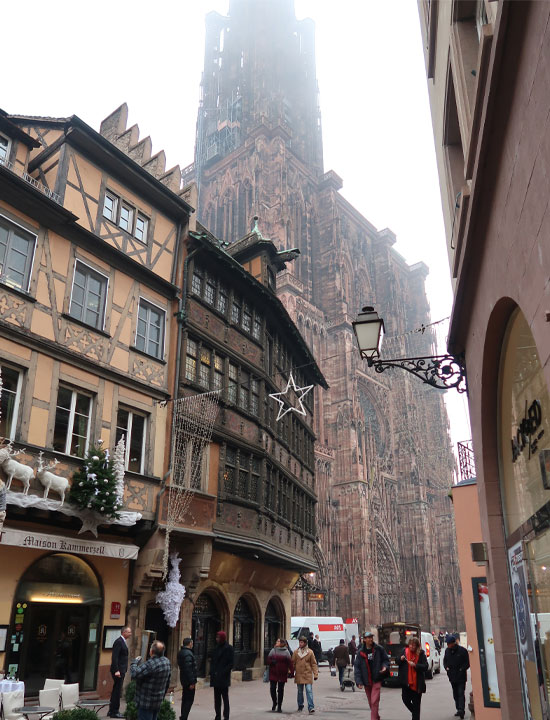 Exterior view of Strasbourg Cathedral.