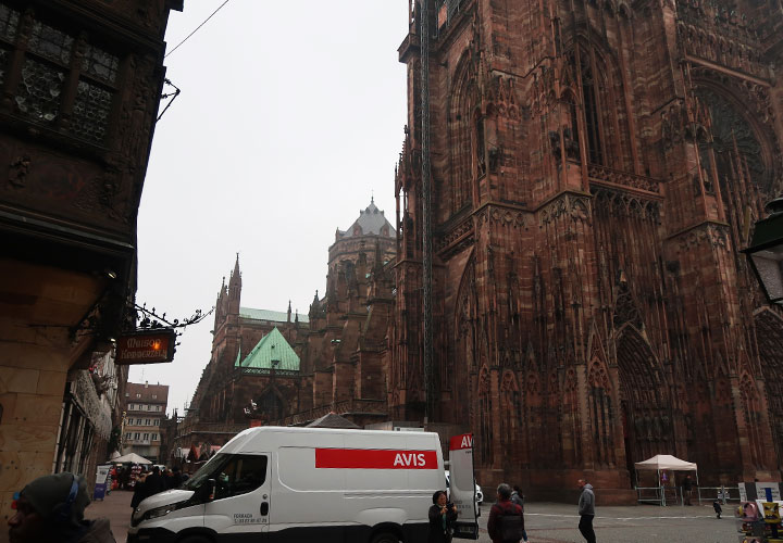 Strasbourg Cathedral, photographed from Cathedral Square.