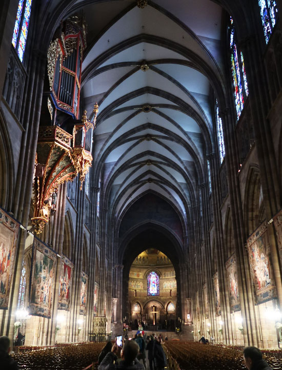 Interior of Strasbourg Cathedral.