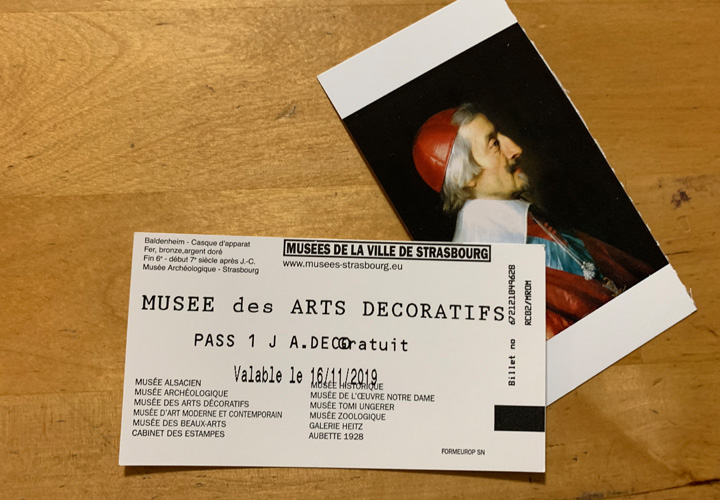 Musée des Arts décoratifsのチケットです