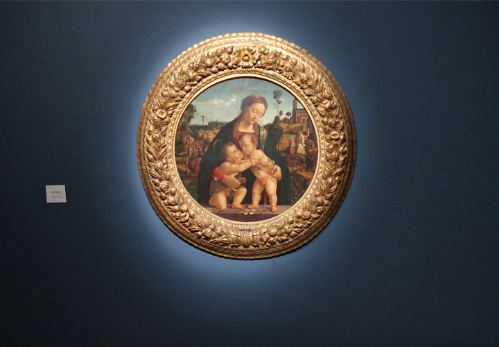 Piero di Cosimo
LA VIERGE À L’ENFANT AVEC LE JEUNE SAINT JEAN-BAPTISTE