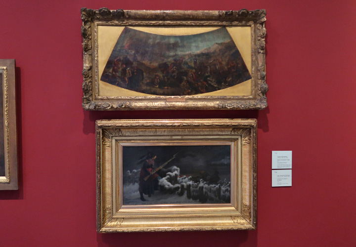 Eugène Delacroix
Attila envahissant l'Italie (1851)　（upper）
Episode de la guerre de 1814 (1870)　（lower）　Théophile Schuler（1821-1878）