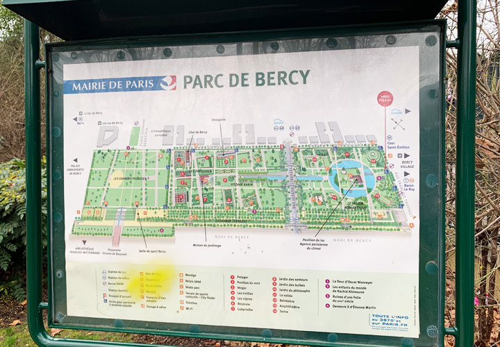 Parc de Bercyのマップです。