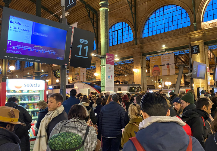 パリ北駅のTGV乗り場です。