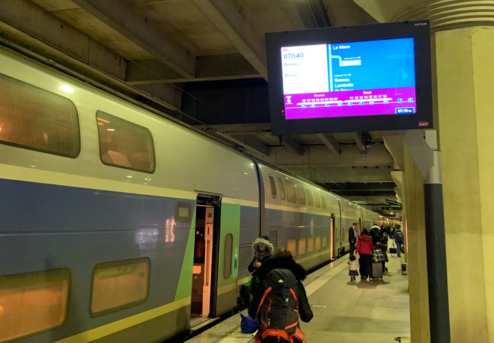 モンパルナス駅TGVのプラットフォーム