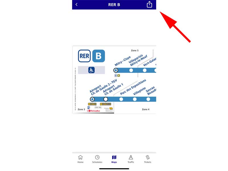 RER B線の路線図