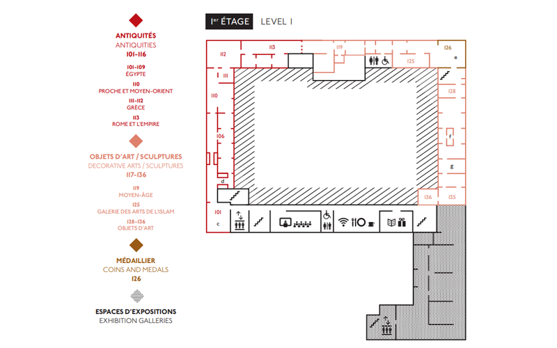 Map of the first floor.