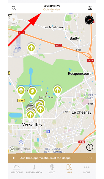 ヴェルサイユ宮殿全体の地図が表示されました。