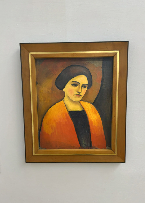 August Macke (1887-1914) Frauenkopf in Orange und Braun (Tête de femme orange et marron) (1911)