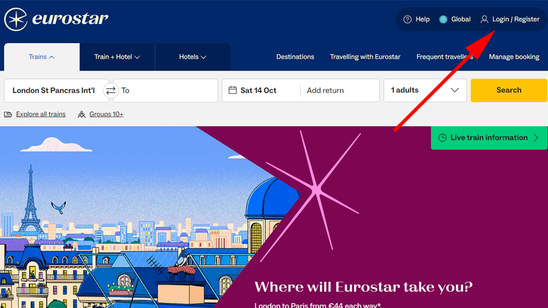 Eurostar公式サイト